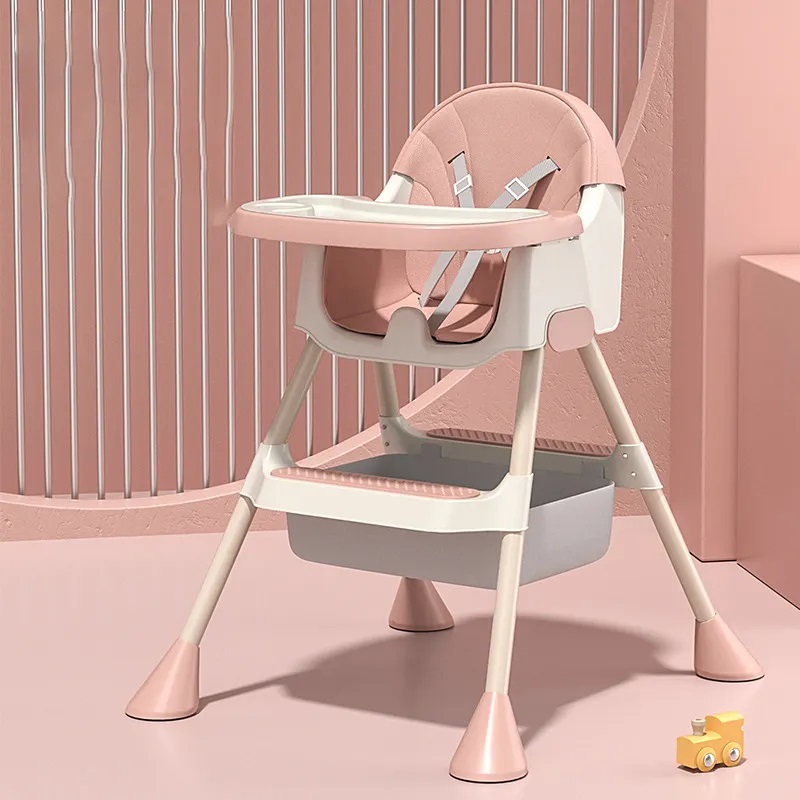 Scaun de masa Little Mom City Pink, Transformabil - imagine 4