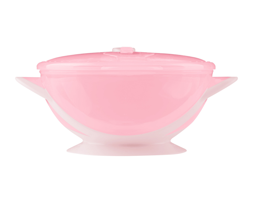 Set castron KikkaBoo Feedy cu ventuza Pink - imagine 4