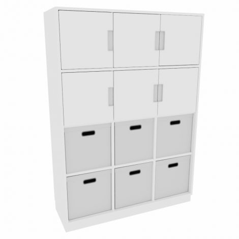 Set Mobilier Grădiniță Quadro 94 Alb | Moje Bambino