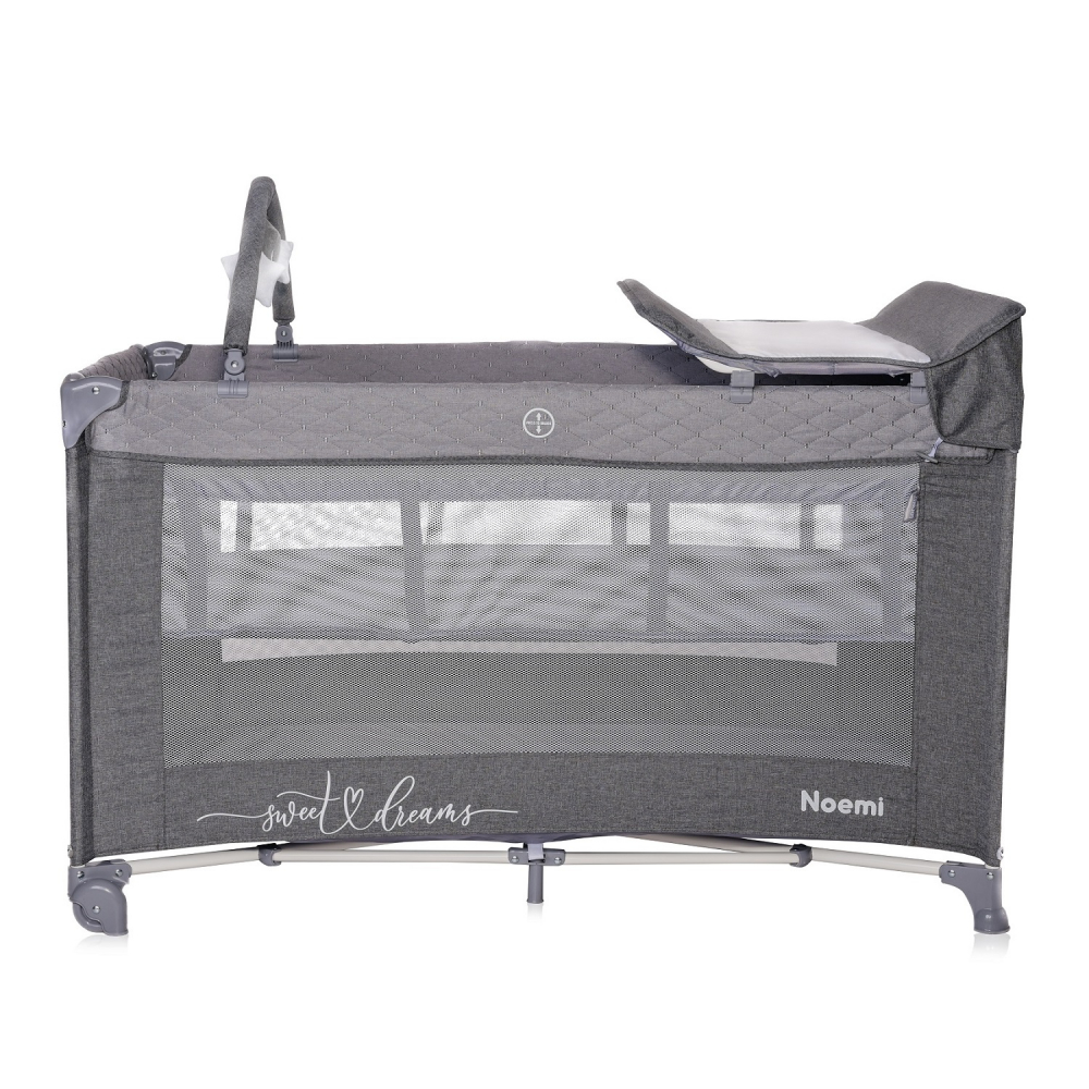 Patut Pliabil Lorelli Noemi Plus 2 Nivele, Cool Grey Star