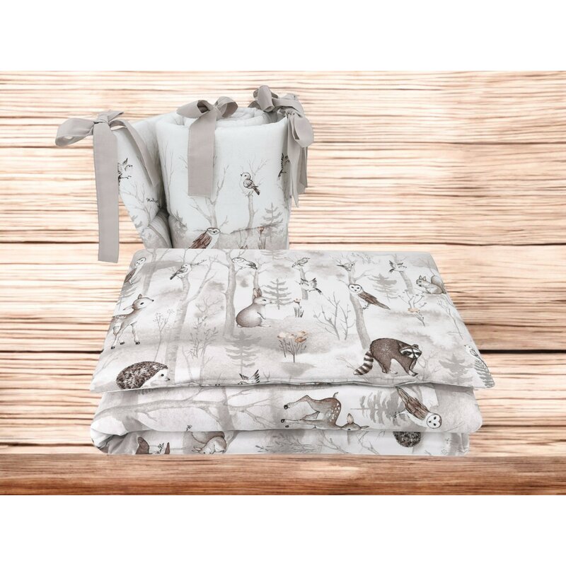 Lenjerie MimiNu Woodland 3 piese 120x60cm - imagine 2