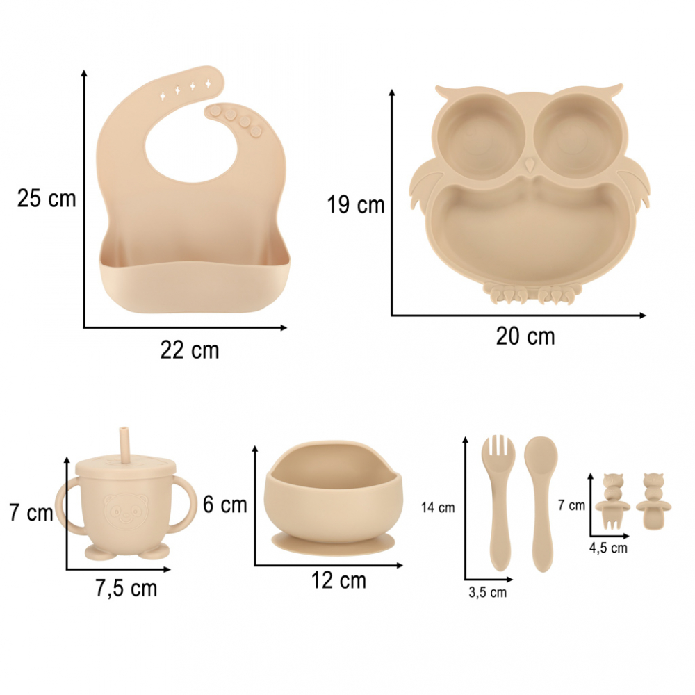 Set Hrana Bebelusi Ikonka 8 Piese Silicon - imagine 3