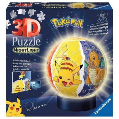 Puzzle 3D Luminos Pokemon Ravensburger 72 Piese - imagine 2