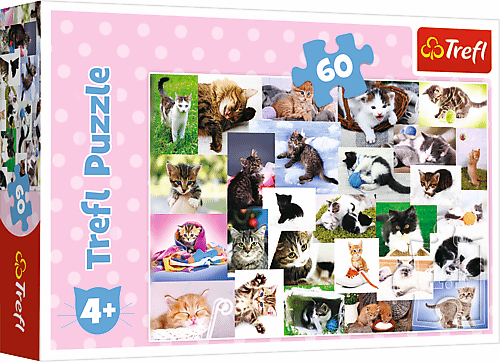 Puzzle Trefl Lumea Pisicilor, 60 piese