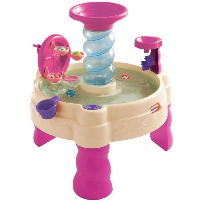 Masa de joacă Little Tikes cu apă Spirală Roz