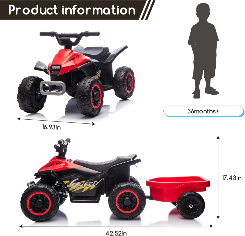 ATV Electric Nichiduta cu Remorca, Aventura Sigură