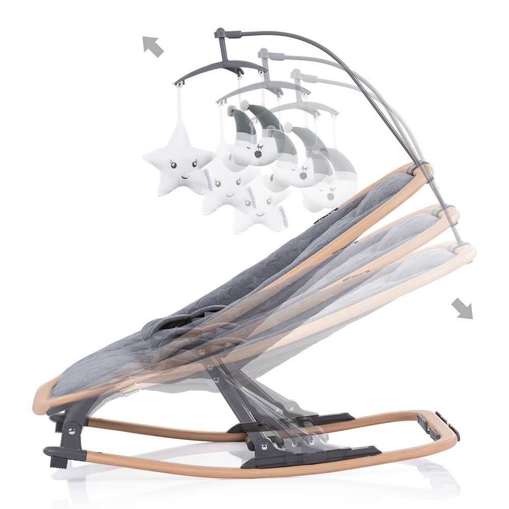 Chipolino Velvet Graphite: Balansoar Bebe Relaxant - imagine 2