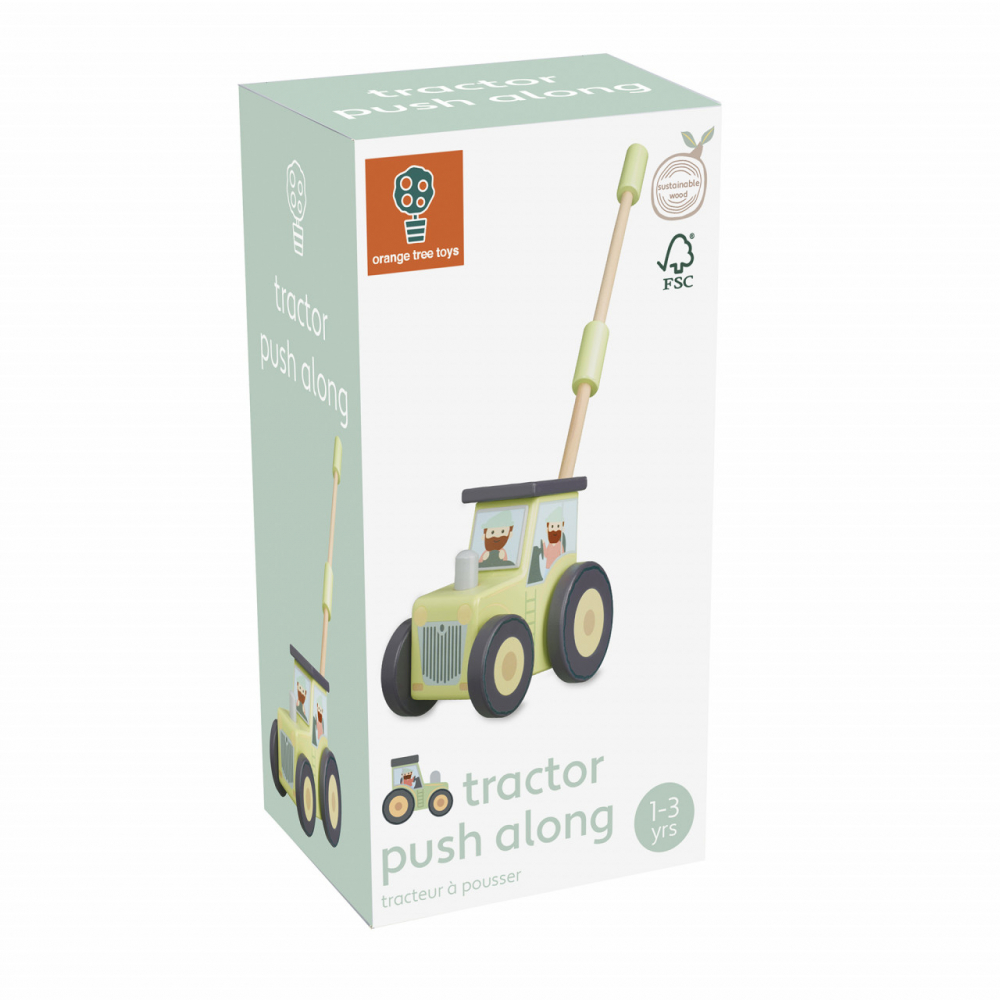 Tractor Lemn de Impins Primii Pasi | Orange Tree Toys