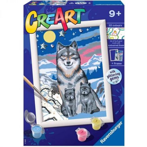 Creart Pictura Lupi Ravensburger - Kit Creativ - imagine 2