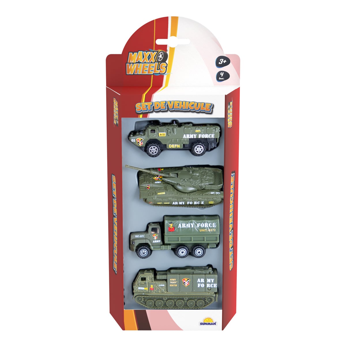 Set 4 Vehicule Militare Maxx Wheels
