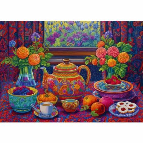 Ravensburger Puzzle Pauza de Ceai 300 Piese Mari - imagine 3
