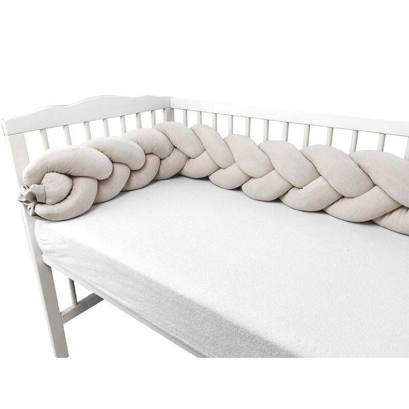 Bumper Patut MimiNu Catifea Impletit, 240x23 cm - imagine 2