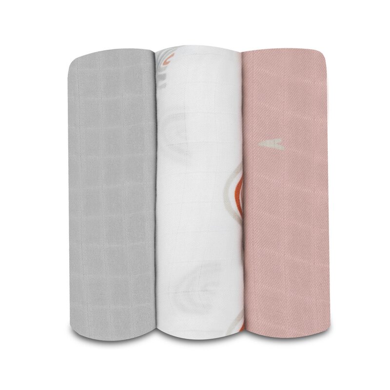 Set 3 scutece bambus Rainbow Lionelo, 70x70 cm - imagine 2