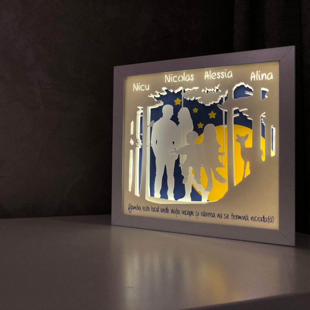 Tablou Luminos Părinți și Copii | Noorhandmadeatelier