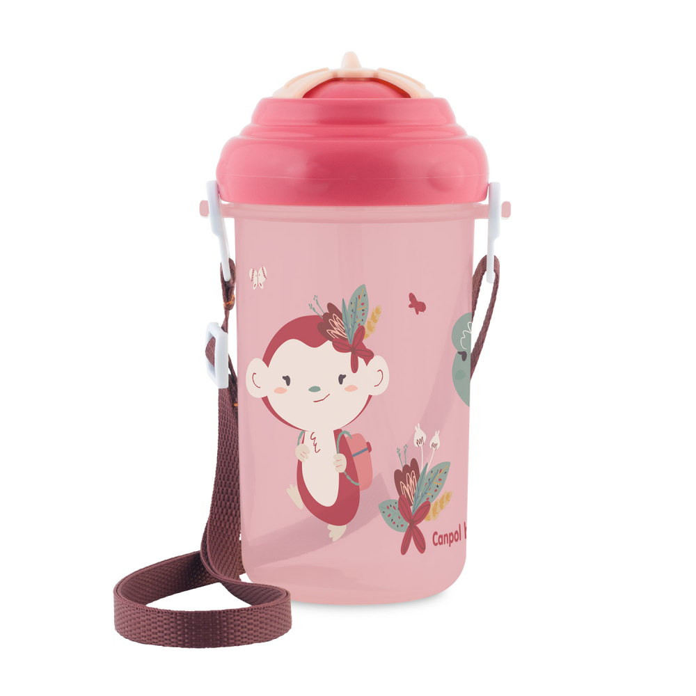 Canita cu Pai Pliabil 400ml Canpol Burgundy