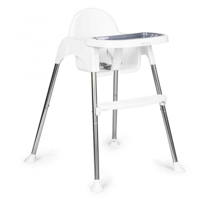 Scaun de masă Ecotoys 2 în 1, Alb, Reglabil - imagine 6