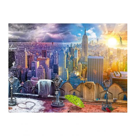 Puzzle 1500 piese 4 Anotimpuri New York Ravensburger - imagine 2