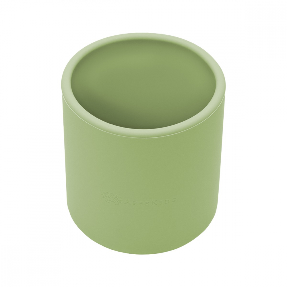 Pahar Silicon AppeKids Raw Green | Antialunecare - imagine 6
