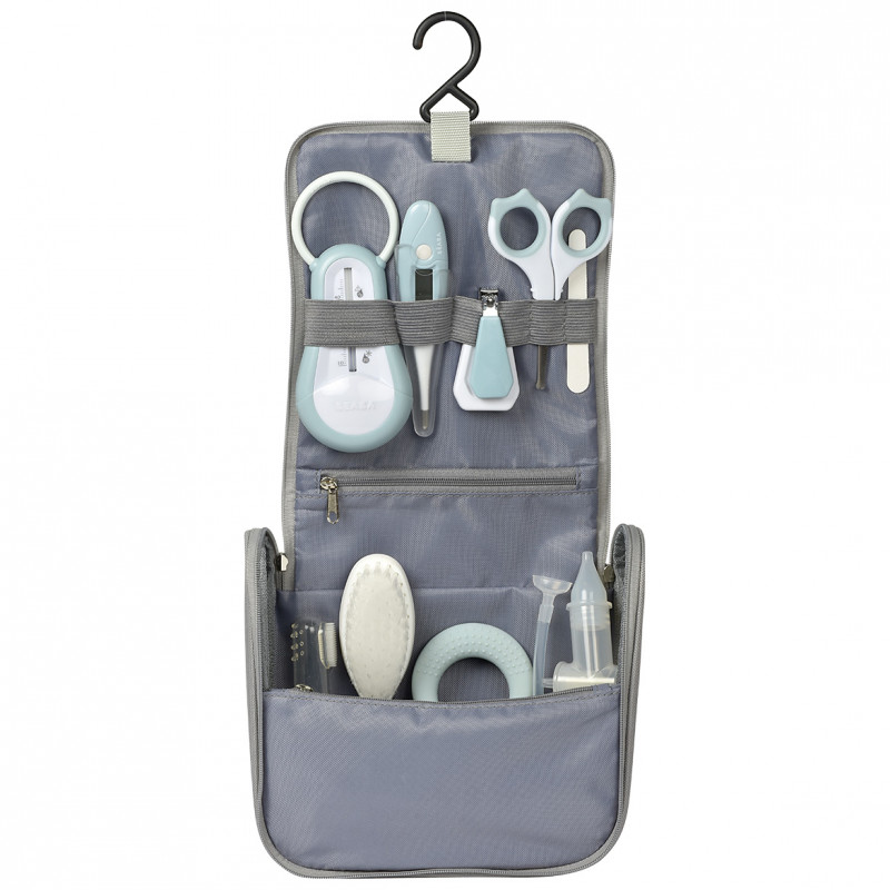 Set Ingrijire Beaba Grey Blue, 9 Accesorii