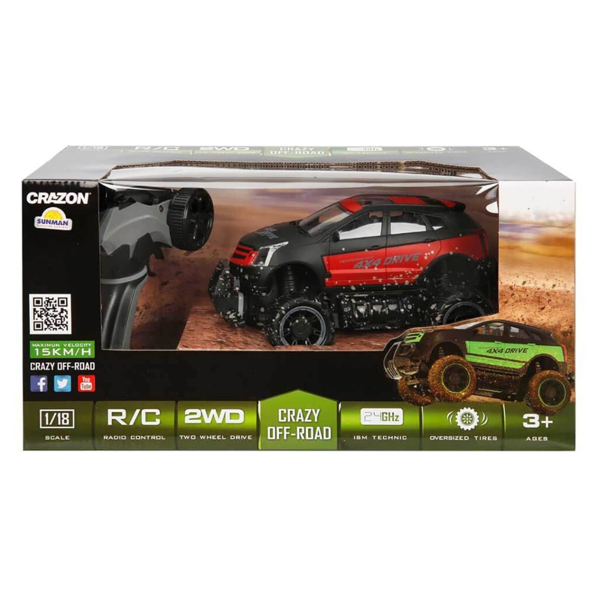 Crazon Masina 4x4 cu Telecomanda 1:18 Off-Road