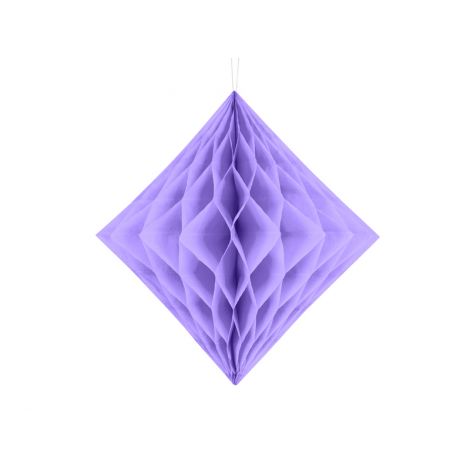 Honeycomb diamant liliac 20cm | Party Deco