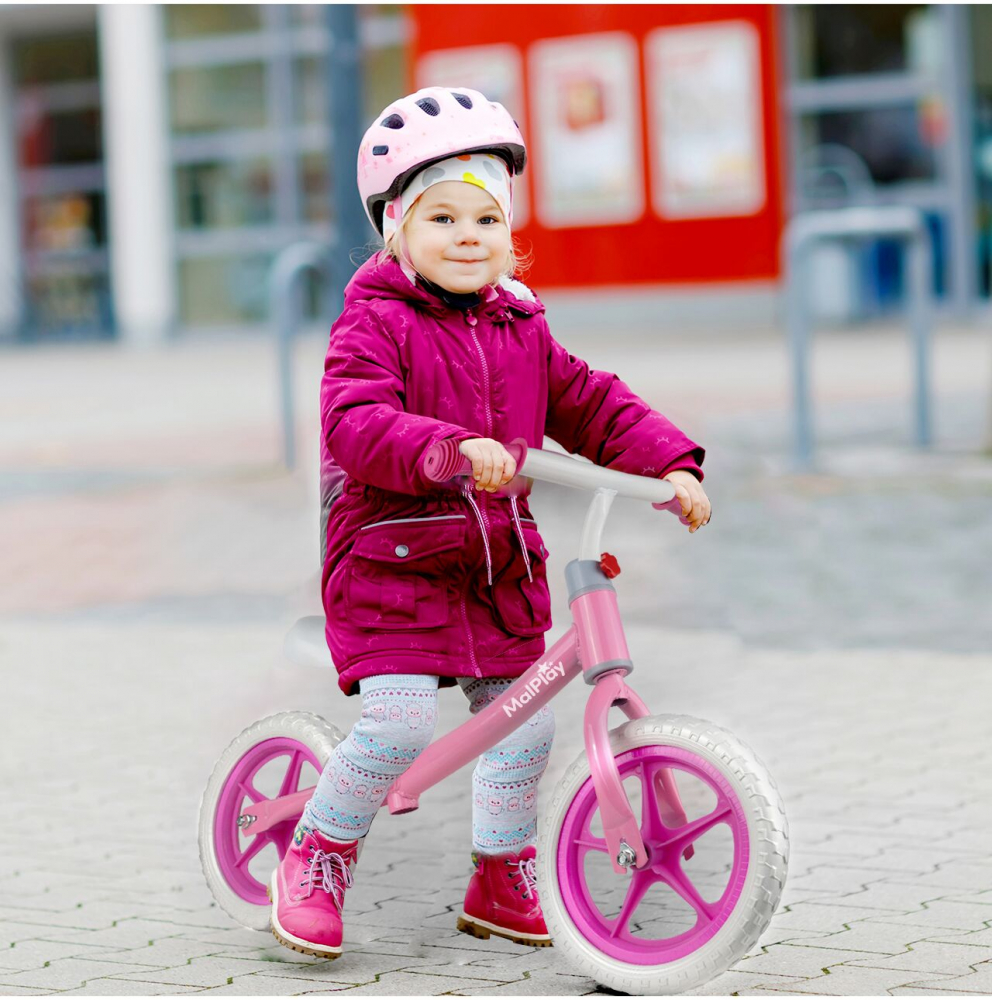 Bicicleta Fără Pedale Malplay Push Sport Roz, 12 Inch - imagine 8