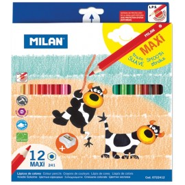 Set 12 Creioane Colorate Maxi Milan - imagine 2