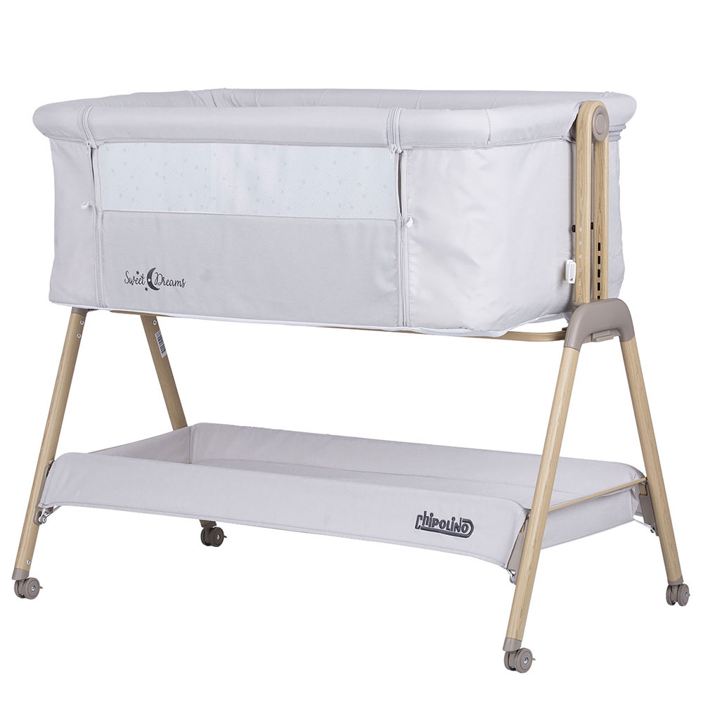 Patut Co-Sleeper Chipolino Sweet Dreams, Gri Lemn - imagine 4