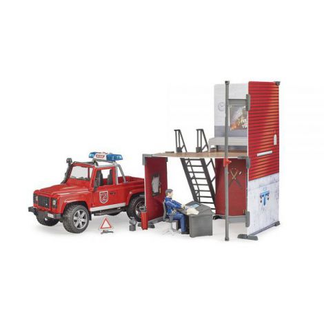 BRUDER Statie Pompieri cu Land Rover Defender - imagine 2