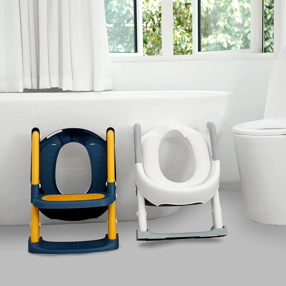 Reductor Toaleta Little Mom Safe Grey cu Manere - imagine 7