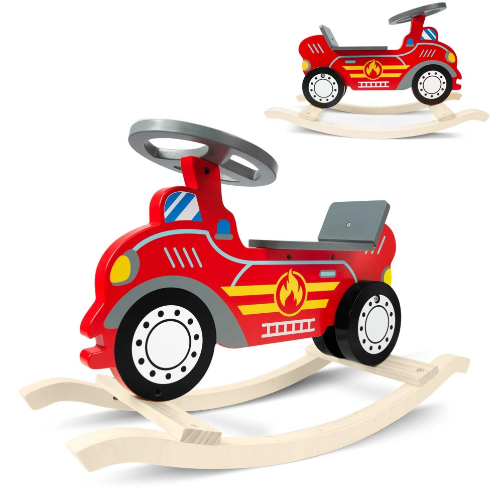 Balansoar Ricokids Masina Pompieri Rosu