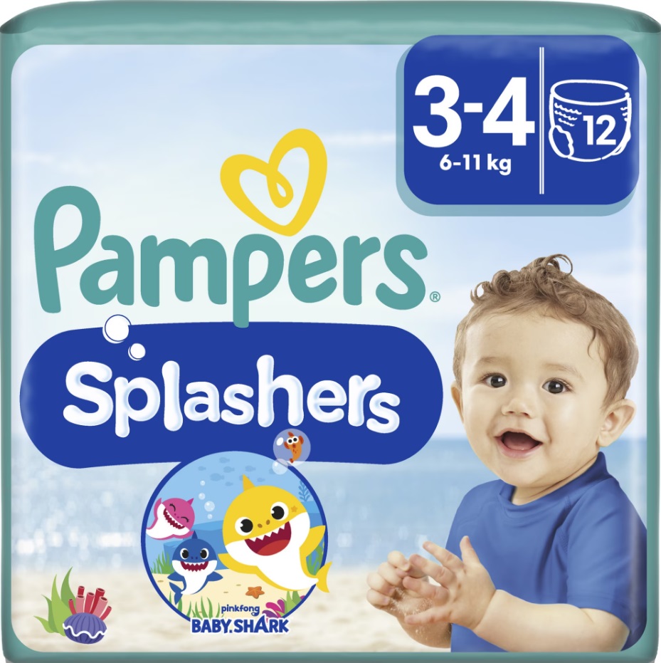 Pampers Splashers Baby Shark Scutece Inot - imagine 5