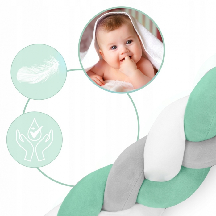 Protecție laterală Ricokids 3m Verde Antialergică