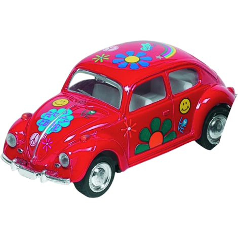 Masinuta VW Beetle Floral Goki 1:64