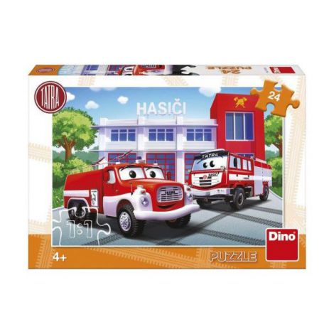 Puzzle Masina de Pompieri 24 Piese Dinotoys