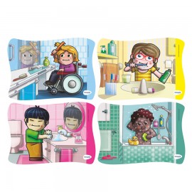 Set 4 Puzzle Igiena Miniland | Educativ