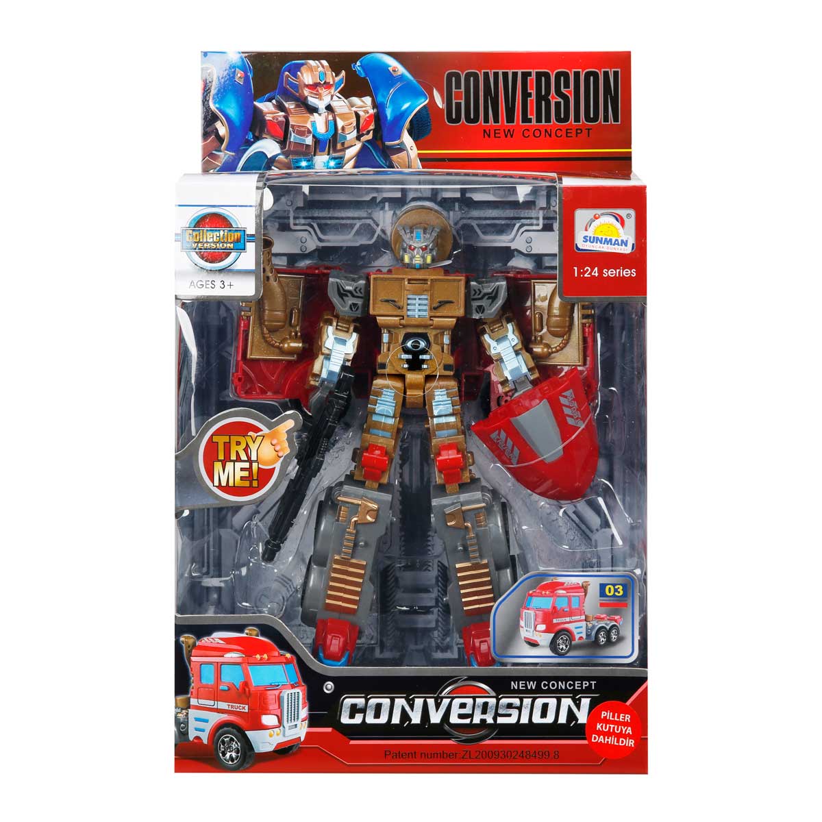 Sunman Robot Transformabil 22 cm cu Sunete și Lumini
