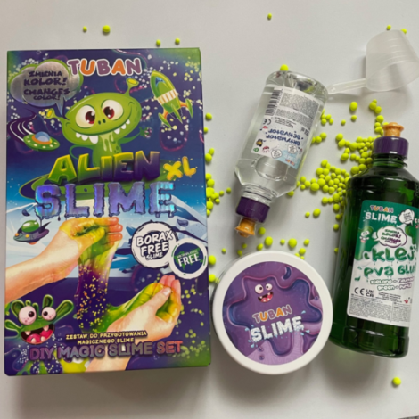 Kit Slime DIY Tuban Alien XL - Schimbă Culoare - imagine 5