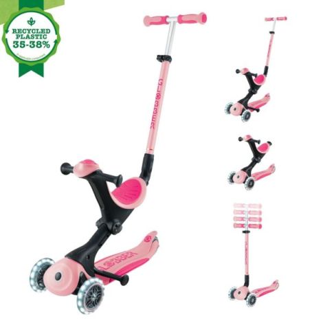 Globber Go-Up 4in1 Deluxe Eco - Roz Pal