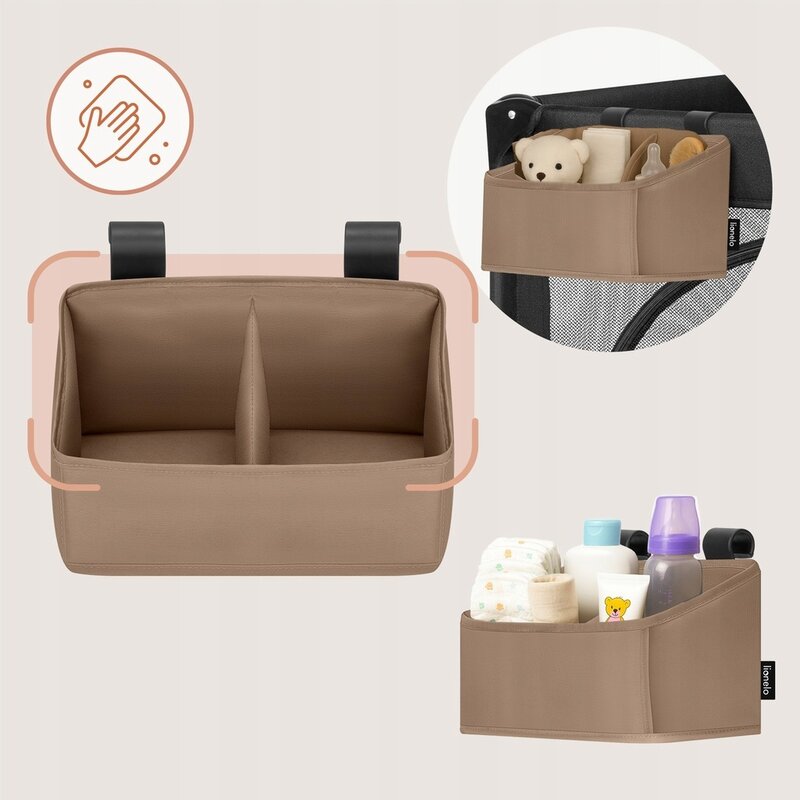 Lionelo Sidepocket S Organizator Multifuncțional Bej - imagine 3