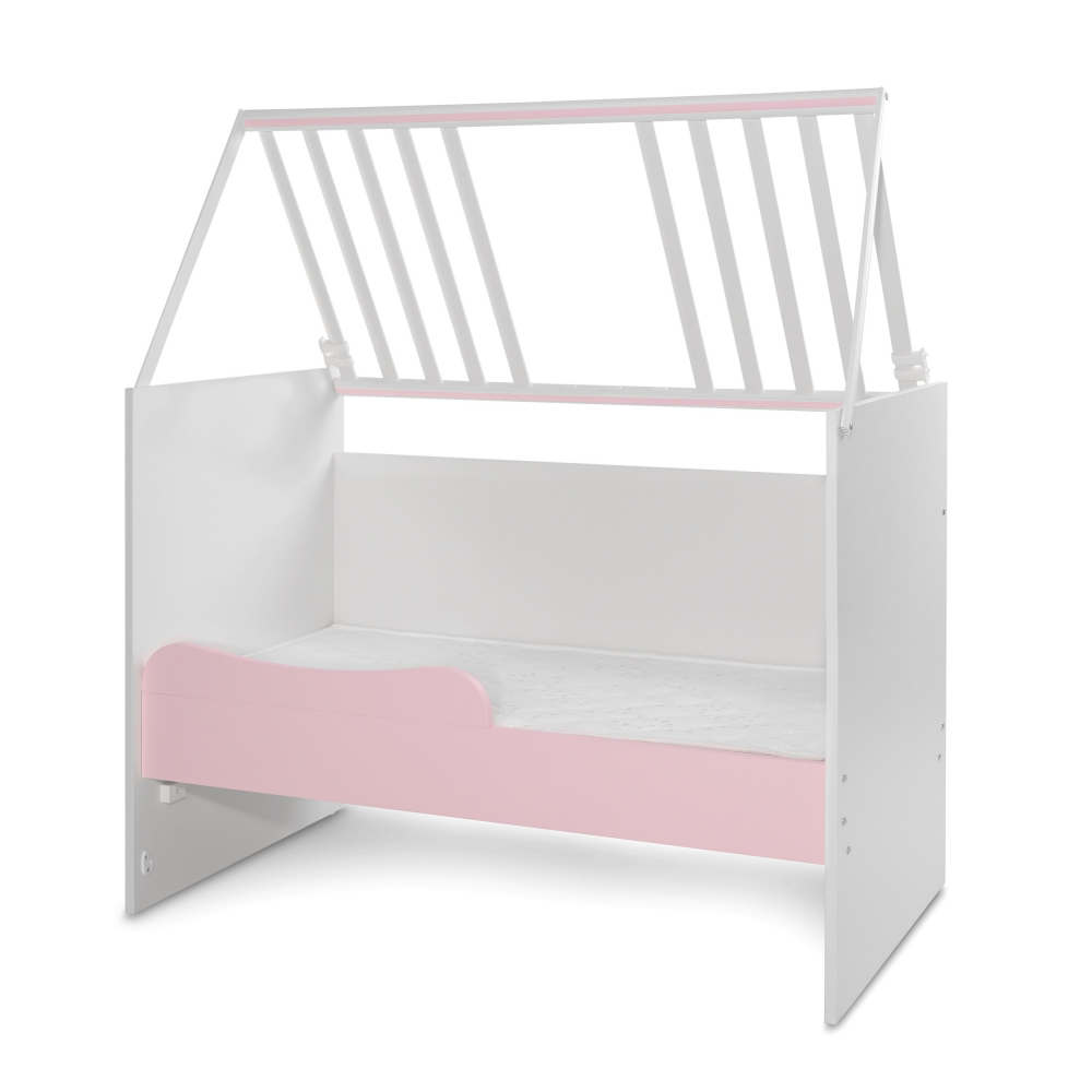 Patut Modular Lorelli Multi, 5 Configuratii, Alb-Roz - imagine 7