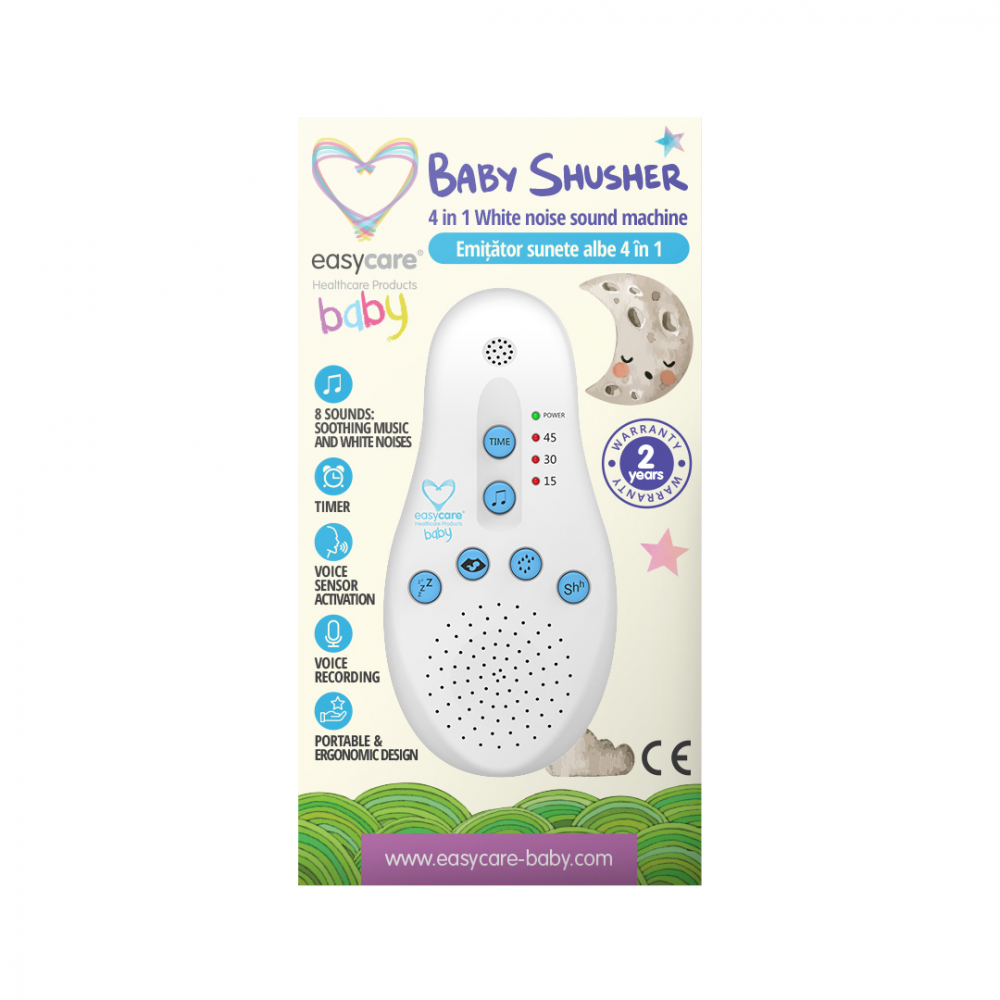 Emitator Sunete Albe Easycare Baby 4 în 1, Somn Liniștit