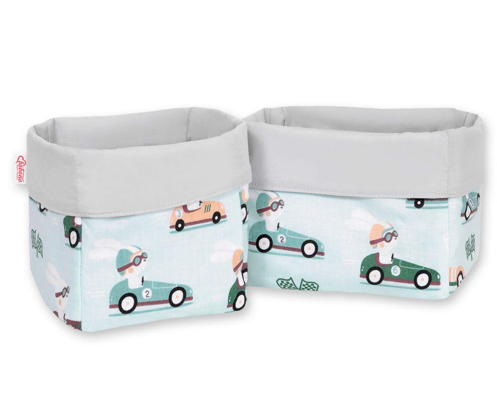 Bobono Set 2 Cosuri Jucării Depozitare Mint Rabbits - imagine 2