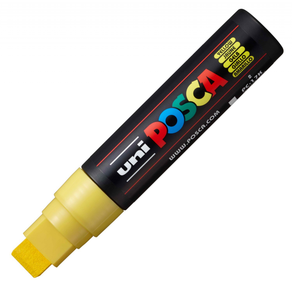 Marker Posca PC-17K, 15mm, Vârf Texturat, Galben