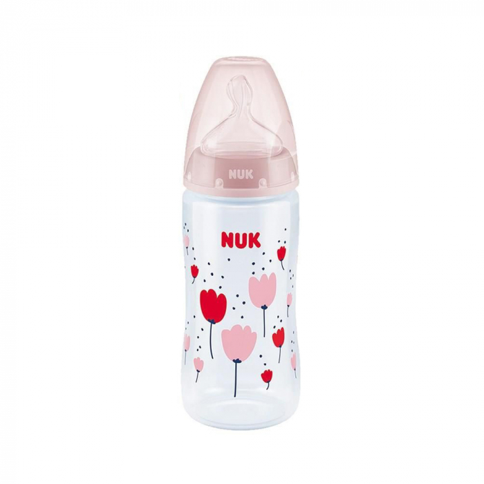 Biberon Nuk First Choice Control Temp, 300 ml, Roz