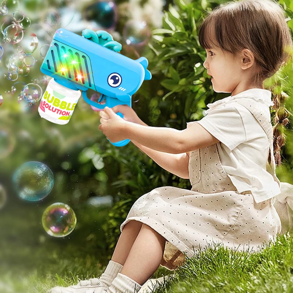 Pistol Baloane Sapun Lumini Blue Whale Nicekids - imagine 2