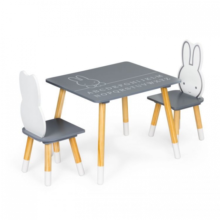 Set Masa si 2 Scaune Iepuras Ecotoys - imagine 2