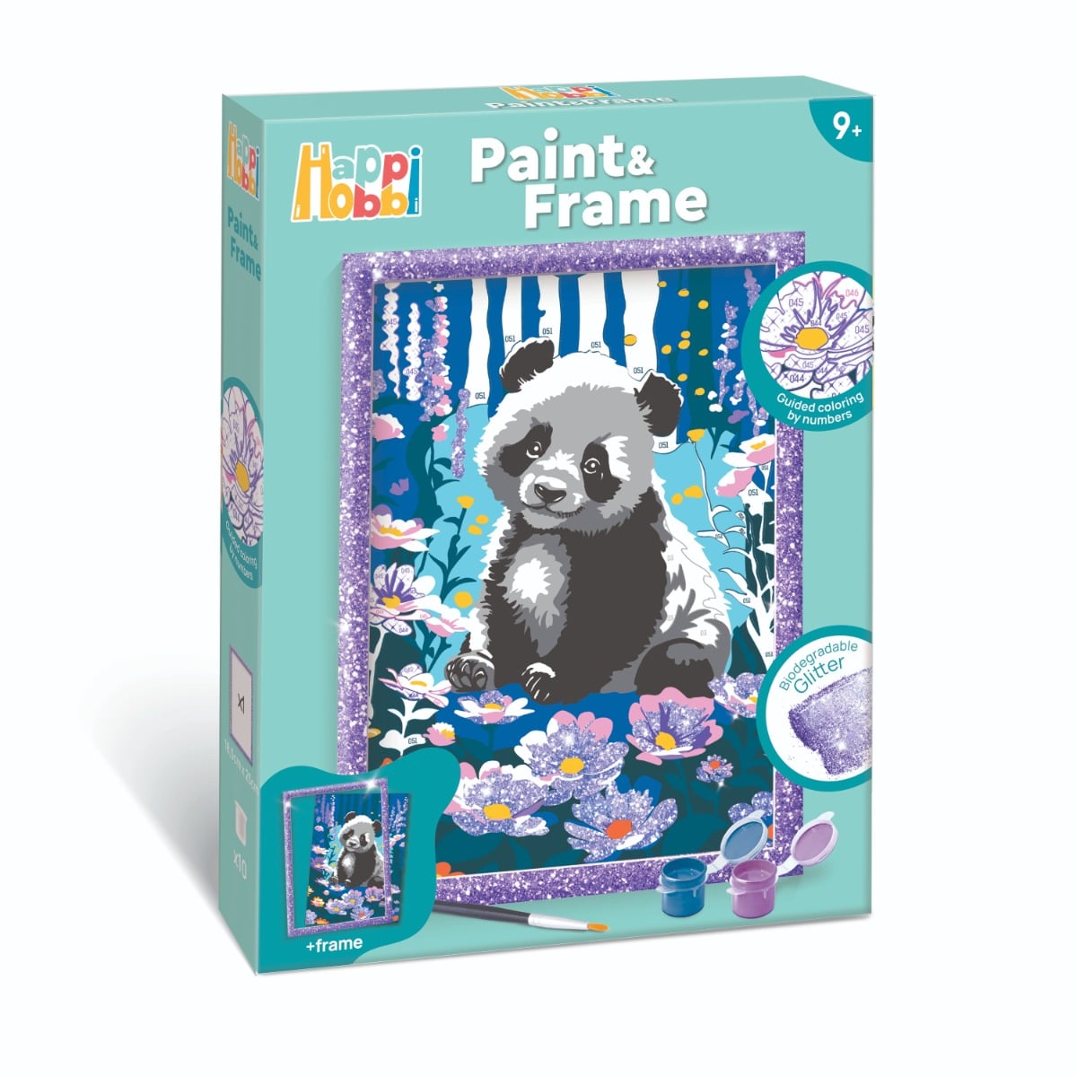 Set Pictură pe Numere Happi Hobbi Panda Visator cu Ramă