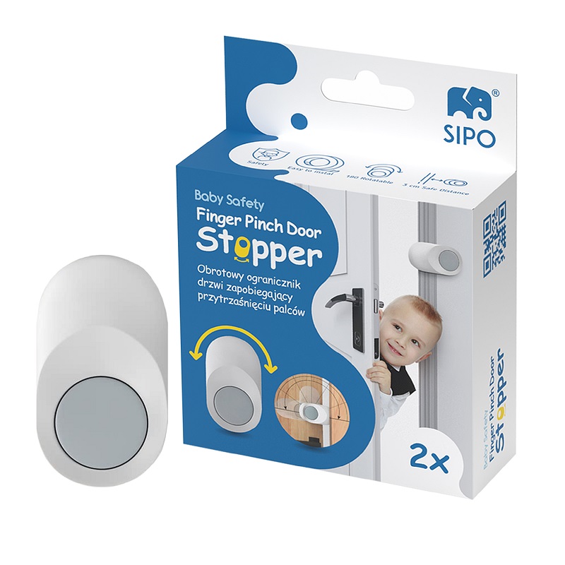 Opritor Ușă Rotativ Sipo Baby Safety, 2 Bucăți - imagine 8