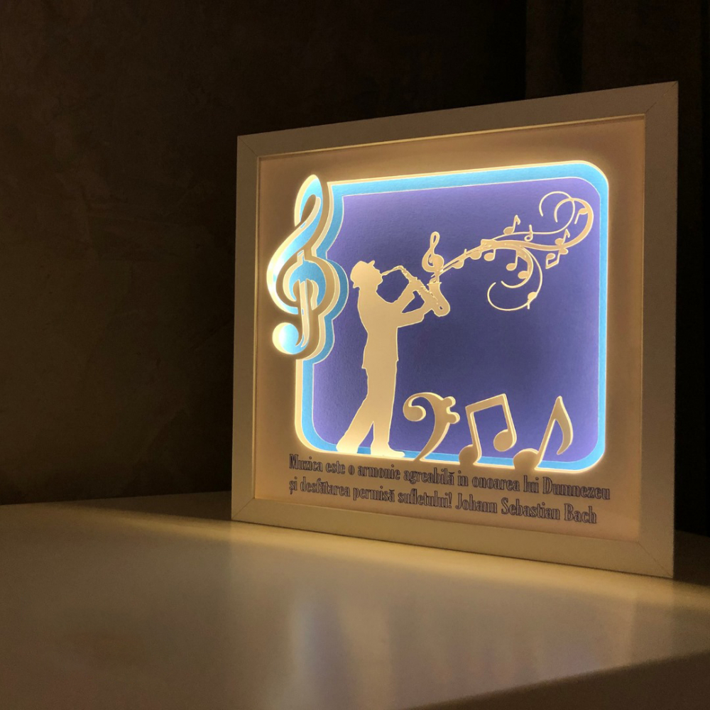 Tablou Luminos Saxofonist | Noorhandmadeatelier